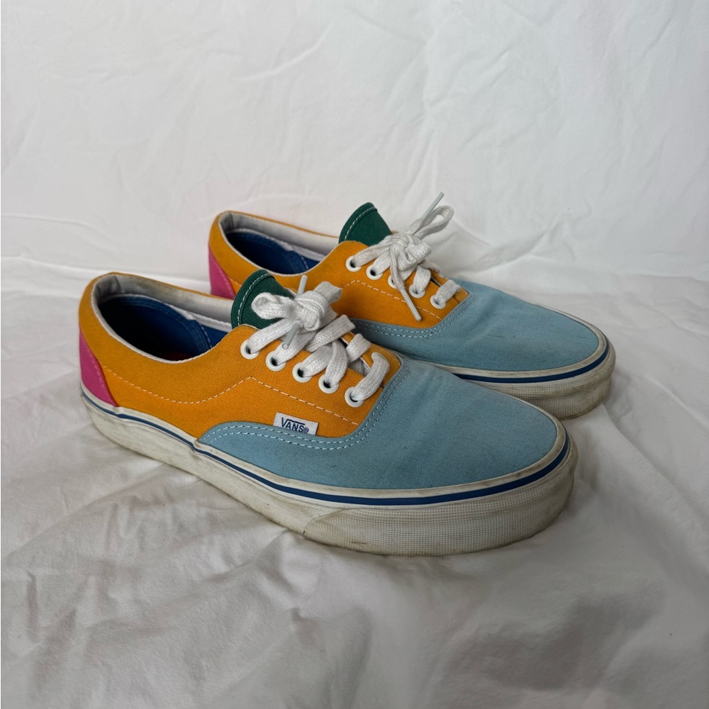 Vans Era Low Colorblock Multi/Bright Canvas Skate Shoes - Men’s Sz. 9